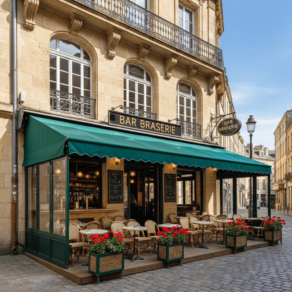 Bar-brasserie 200m² à Bordeaux : terrasse - licence IV