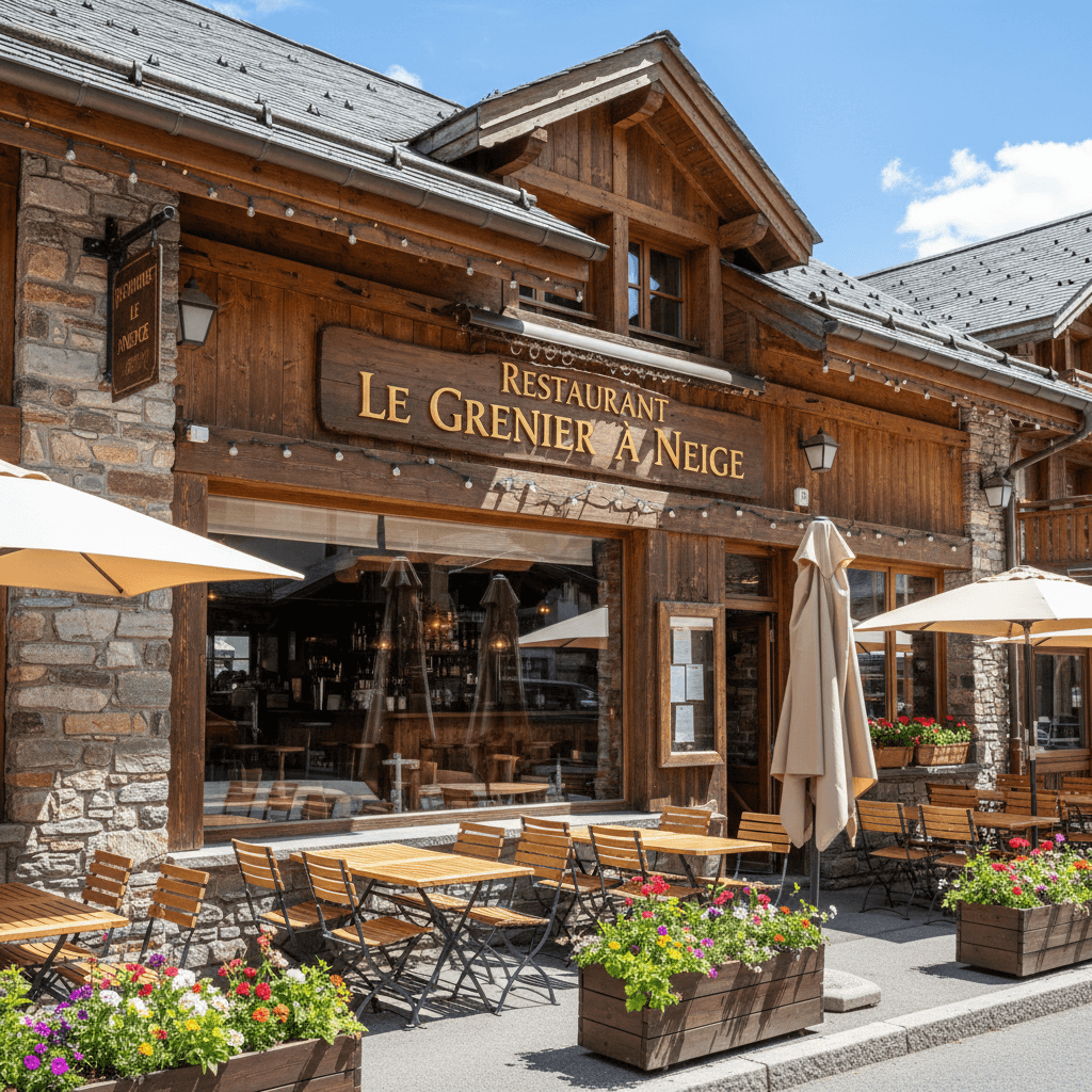 Restaurant à Hauteluce : terrasse - licence IV - Image 1