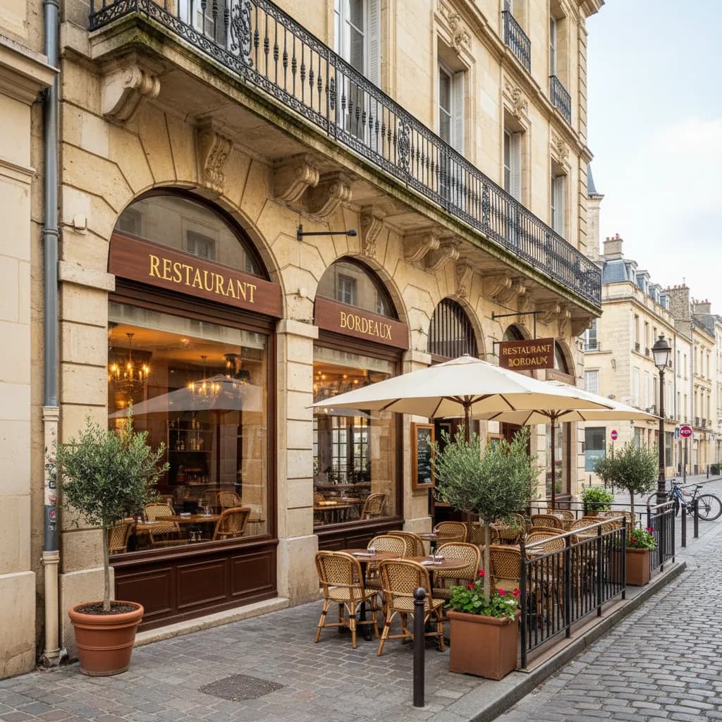 Restaurant 79m² à Bordeaux : terrasse - cuisine équipée - Image 1