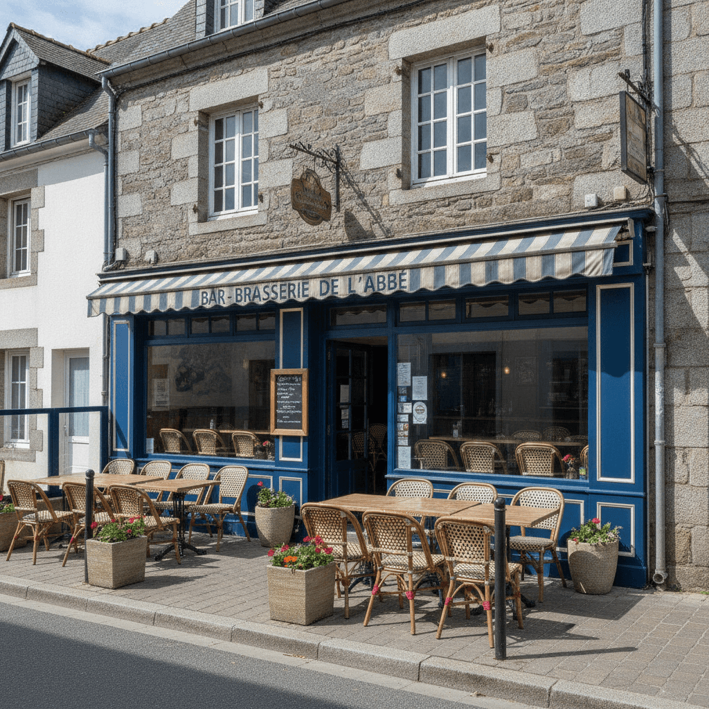 Bar-brasserie à Pont-L'Abbé : terrasse - licence IV - Image 1