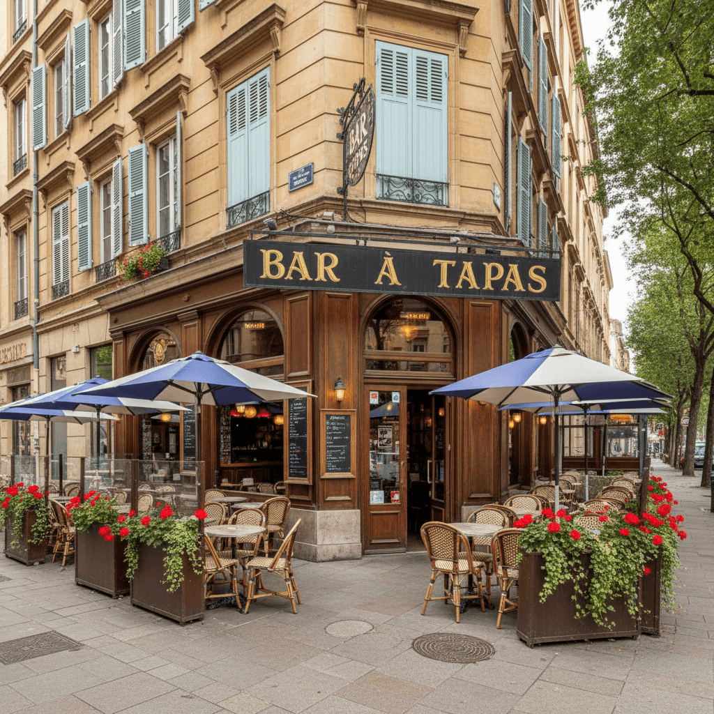 Bar-brasserie 145m² à Lyon : terrasse - cave/réserve