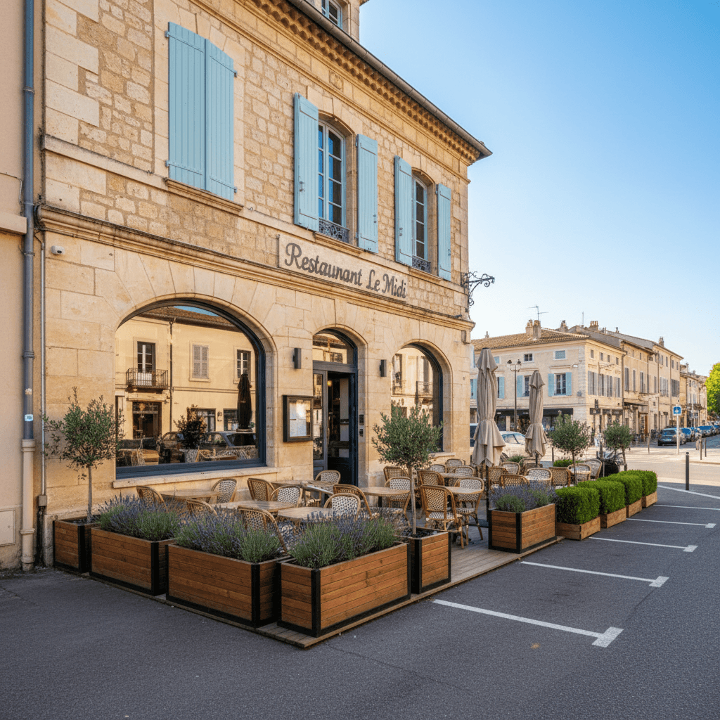 Restaurant 210m² à Montpellier : terrasse - extraction - Image 1