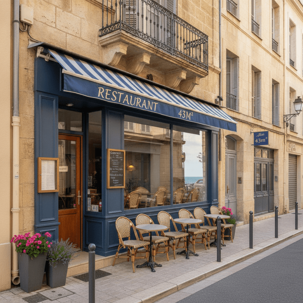 Restaurant 43m² à Marseille : terrasse - extraction
