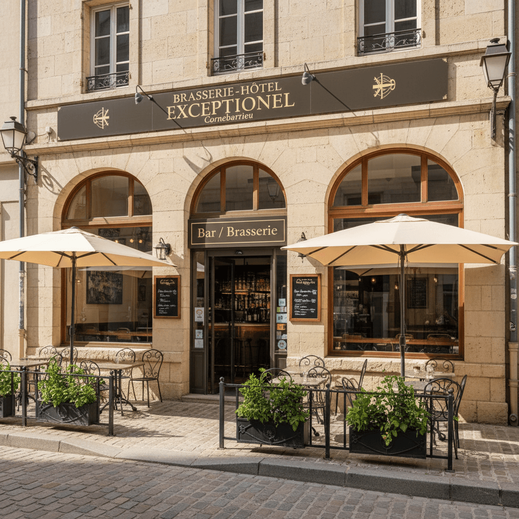 Bar-brasserie 600m² à Cornebarrieu : terrasse - licence IV - Image 1
