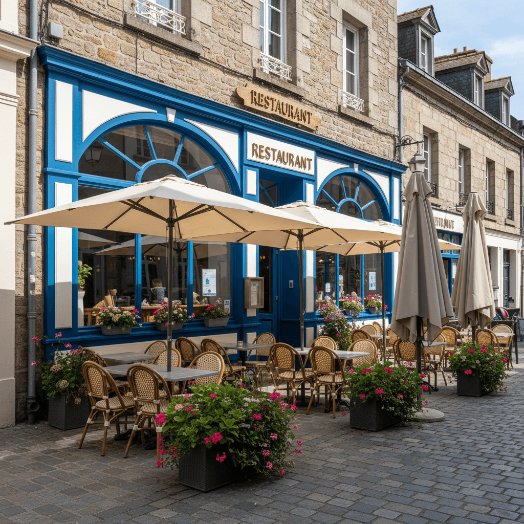 Restaurant à Vannes : terrasse - extraction - Image 1