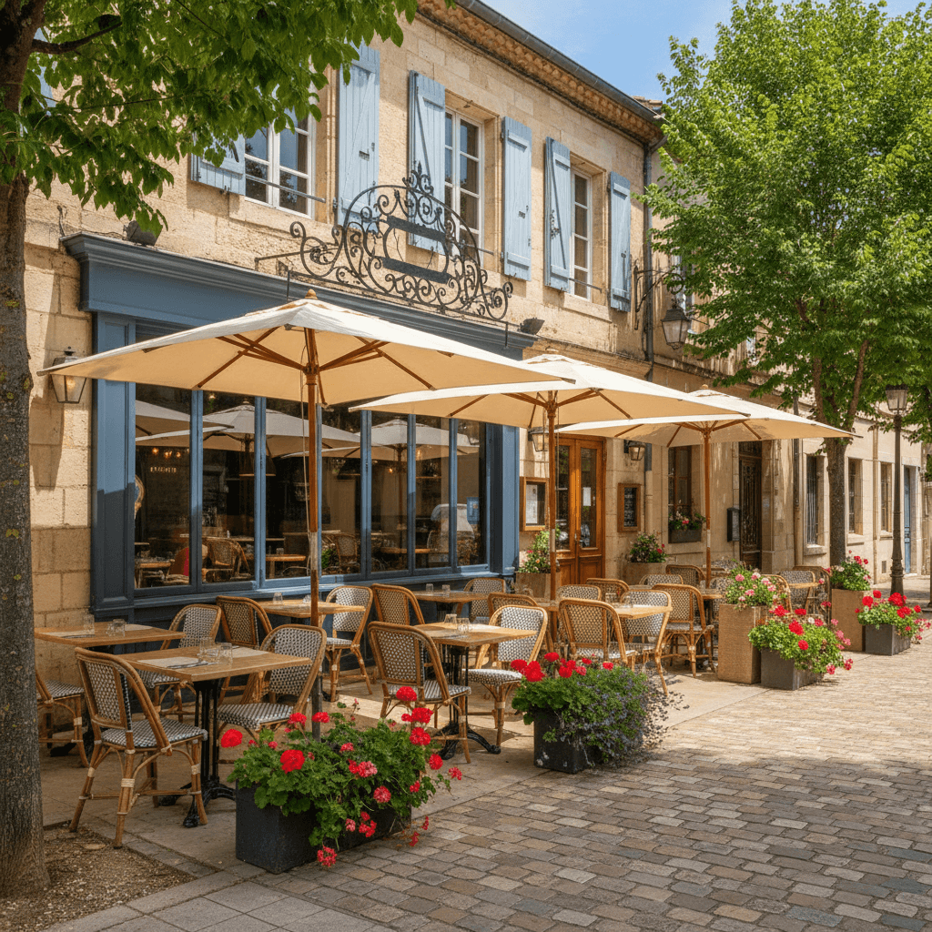 Restaurant à Entre-Vignes : terrasse - licence IV - Image 1