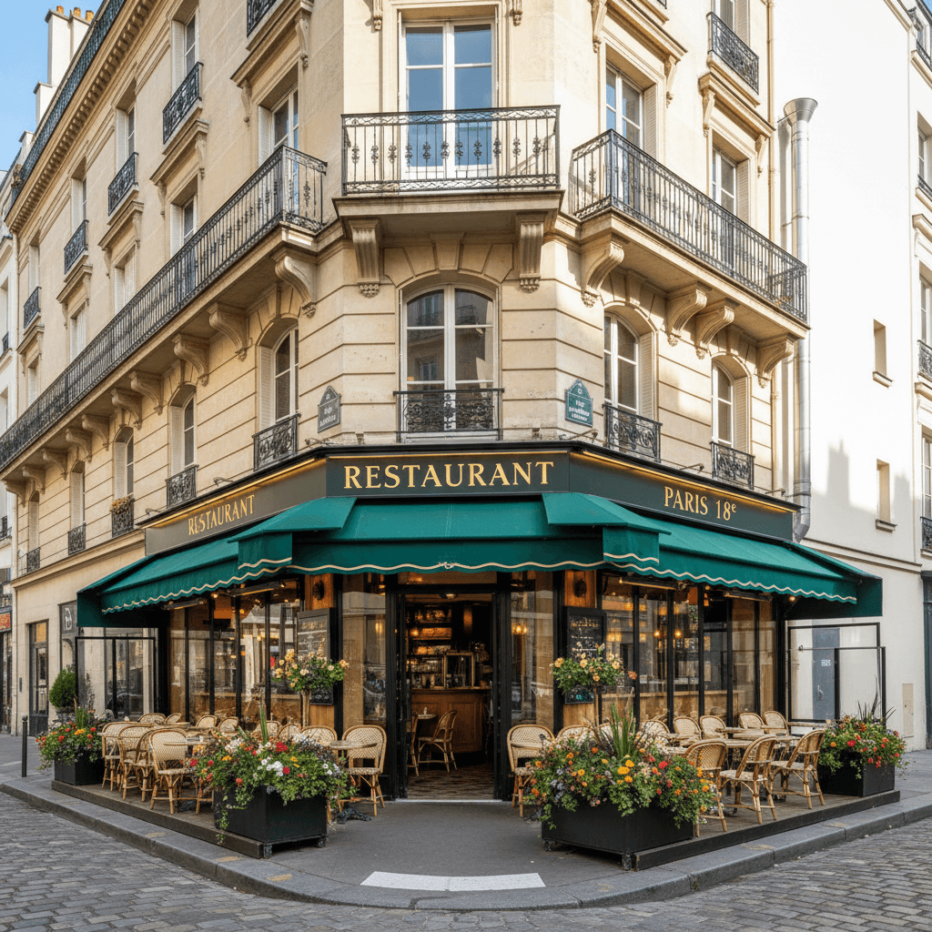 Restaurant à Paris 18e avec terrasse et visibilité