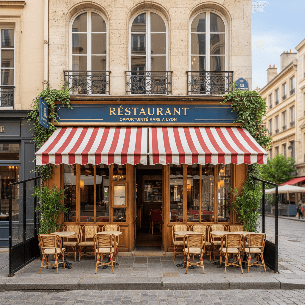 Restaurant 60m² à Lyon : terrasse - licence IV