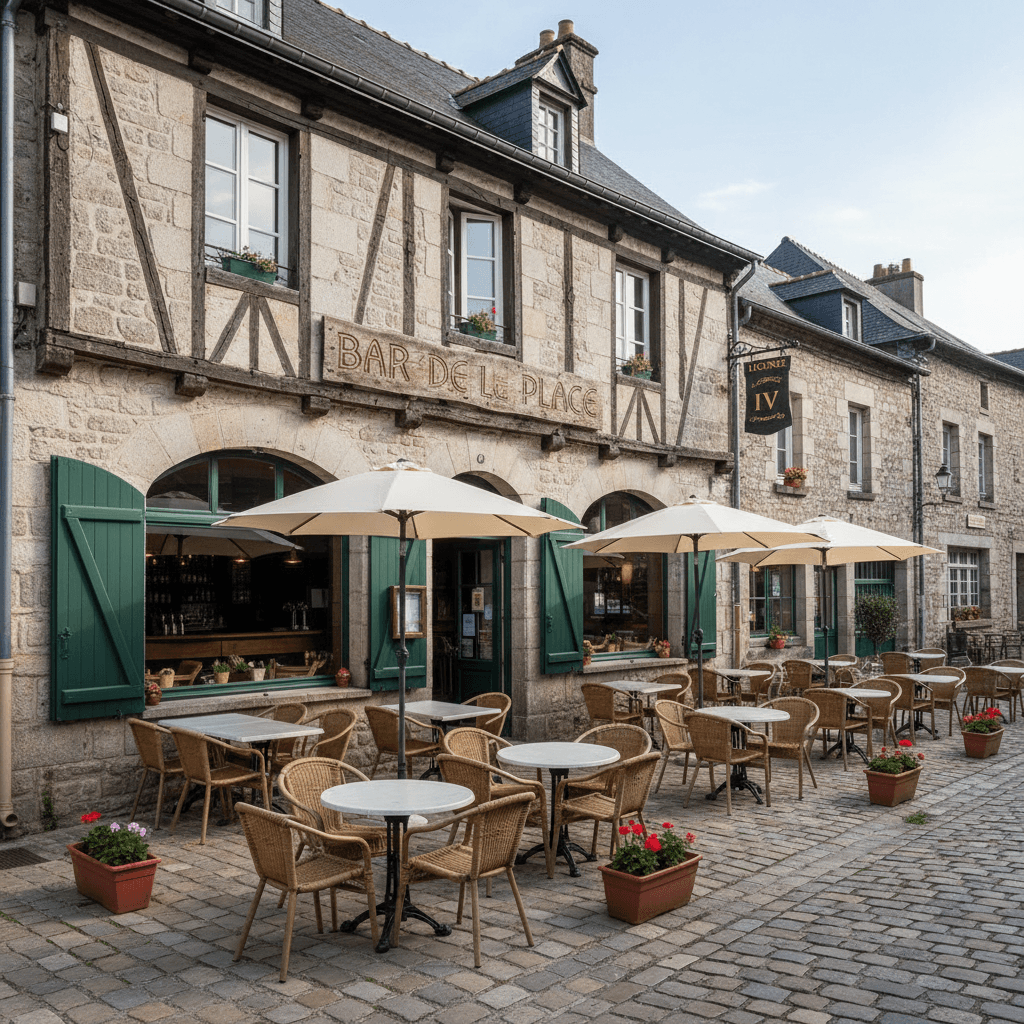 Bar-brasserie à Les Angles-Sur-Corrèze : terrasse - licence IV - Image 1