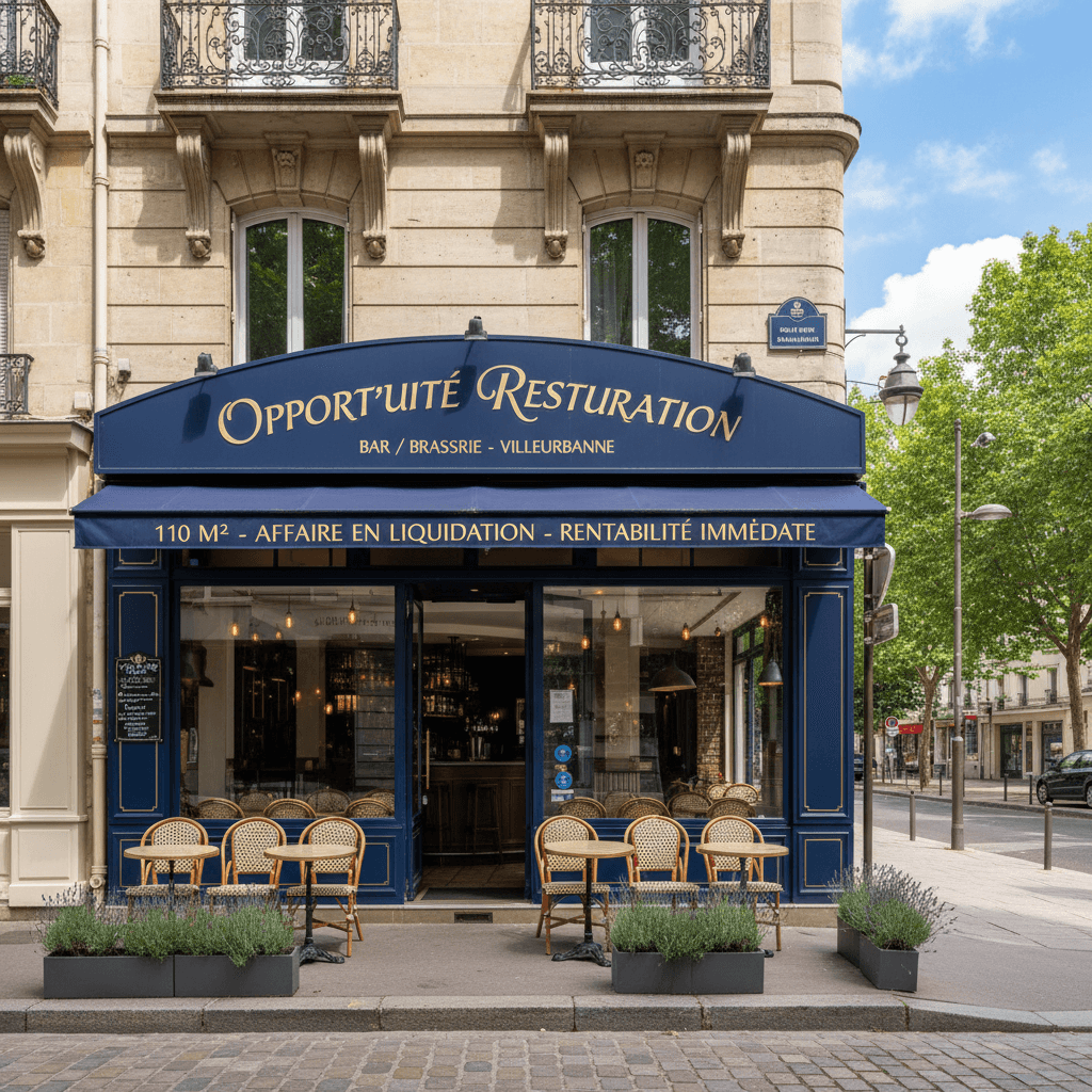 Bar-brasserie 110m² à Villeurbanne : terrasse - licence IV - Image 1