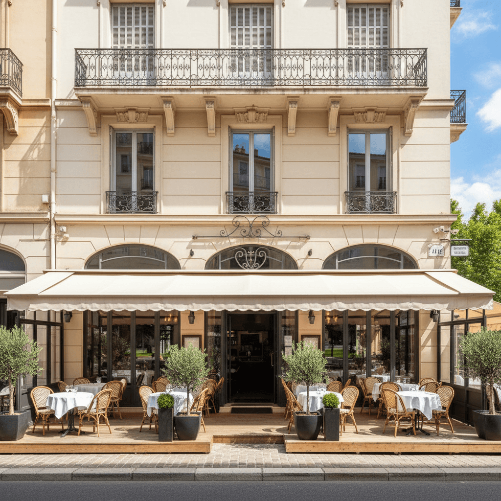 Restaurant 141m² à Nice : terrasse - extraction