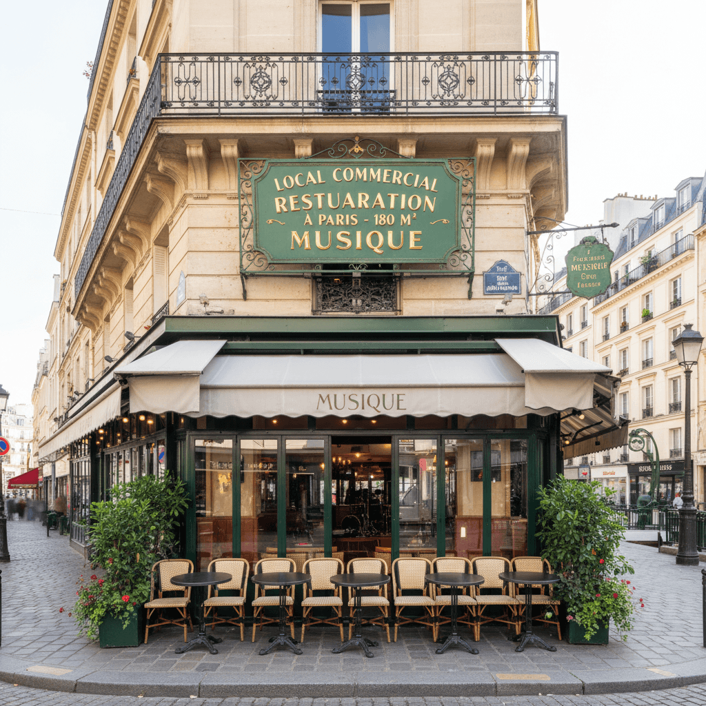 Local Commercial Restauration à Paris - 180 m² - Image 1