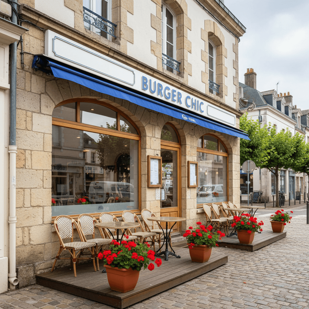 Fast-food 84m² à Nantes : terrasse - licence IV
