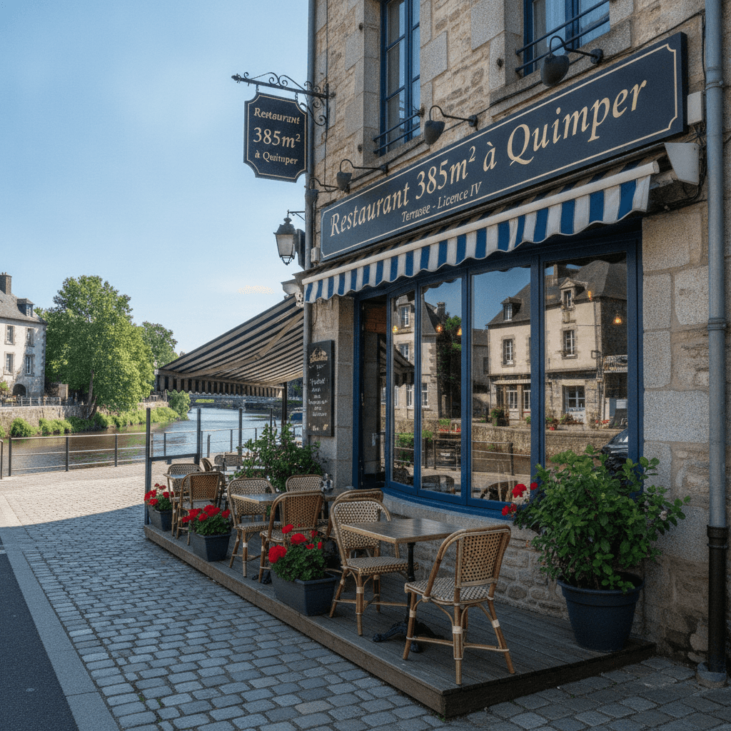 Restaurant 385m² à Quimper : terrasse - licence IV - Image 1