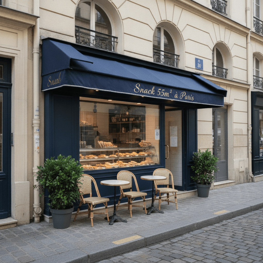 Snack 55m² à Paris : extraction