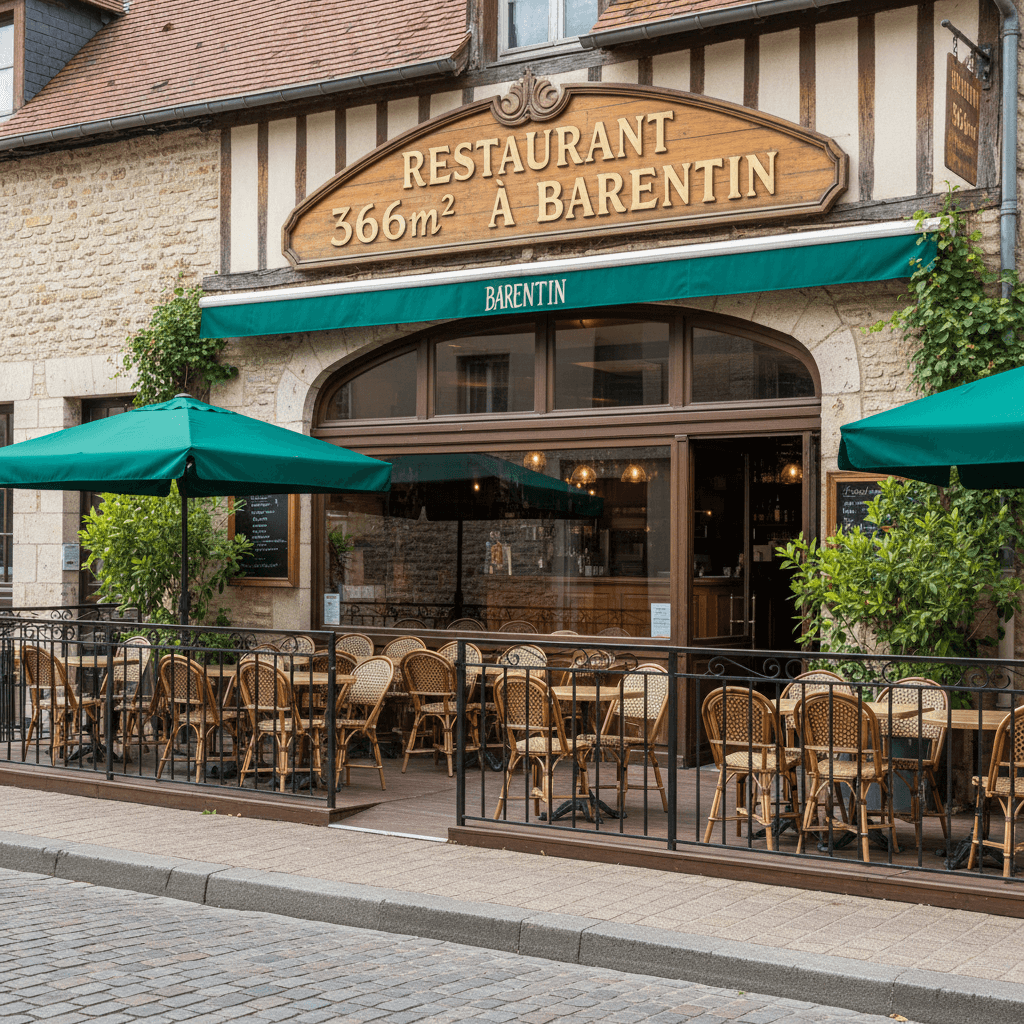 Restaurant 366m² à Barentin : terrasse - licence IV - Image 1