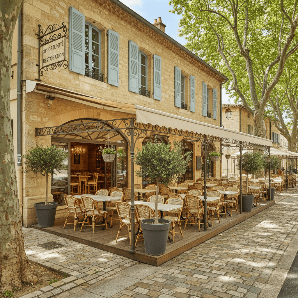 Restaurant 25m² à Aix-En-Provence : terrasse - licence IV