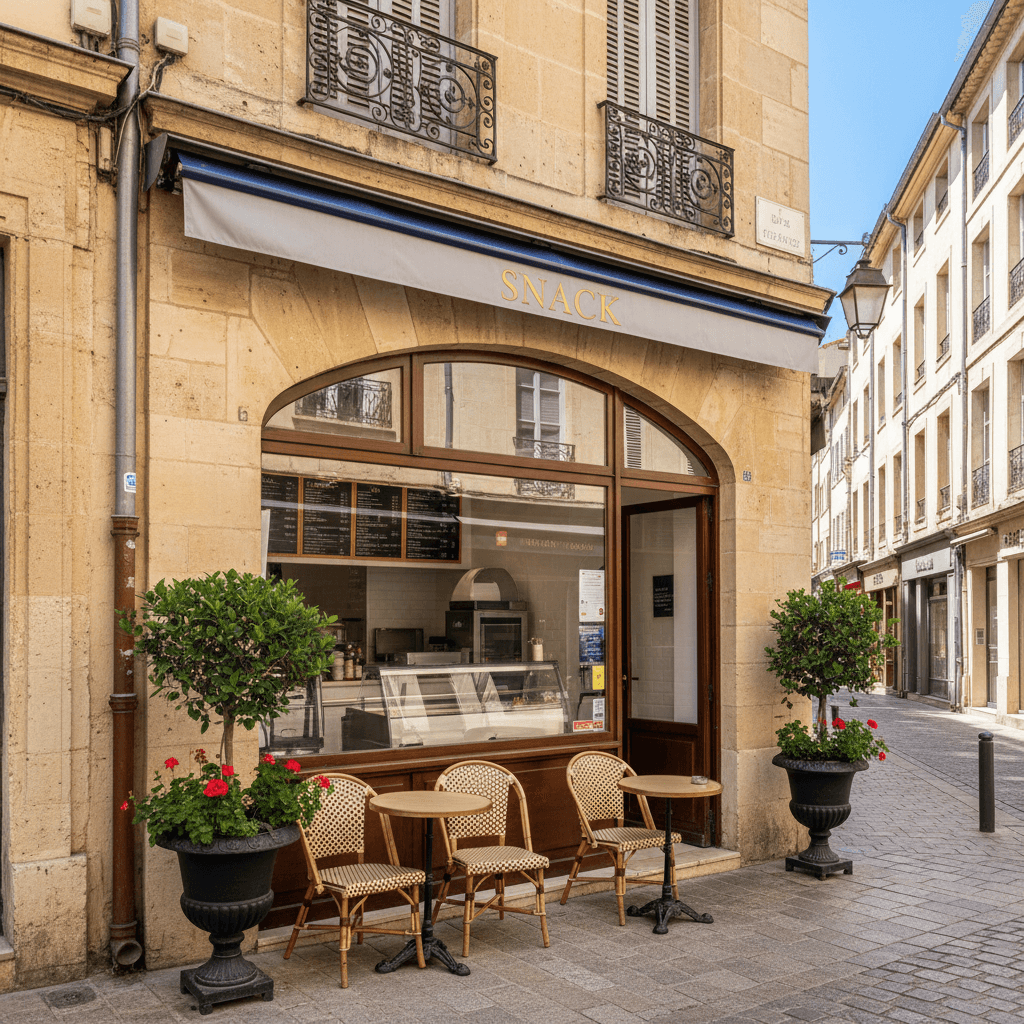 Snack à Montpellier : terrasse - extraction