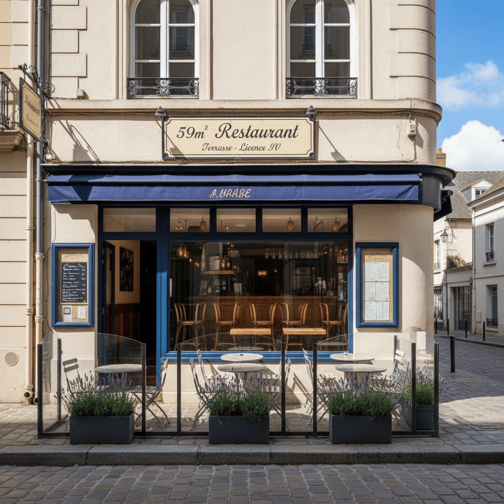 Restaurant 59m² à Le Havre : terrasse - licence IV