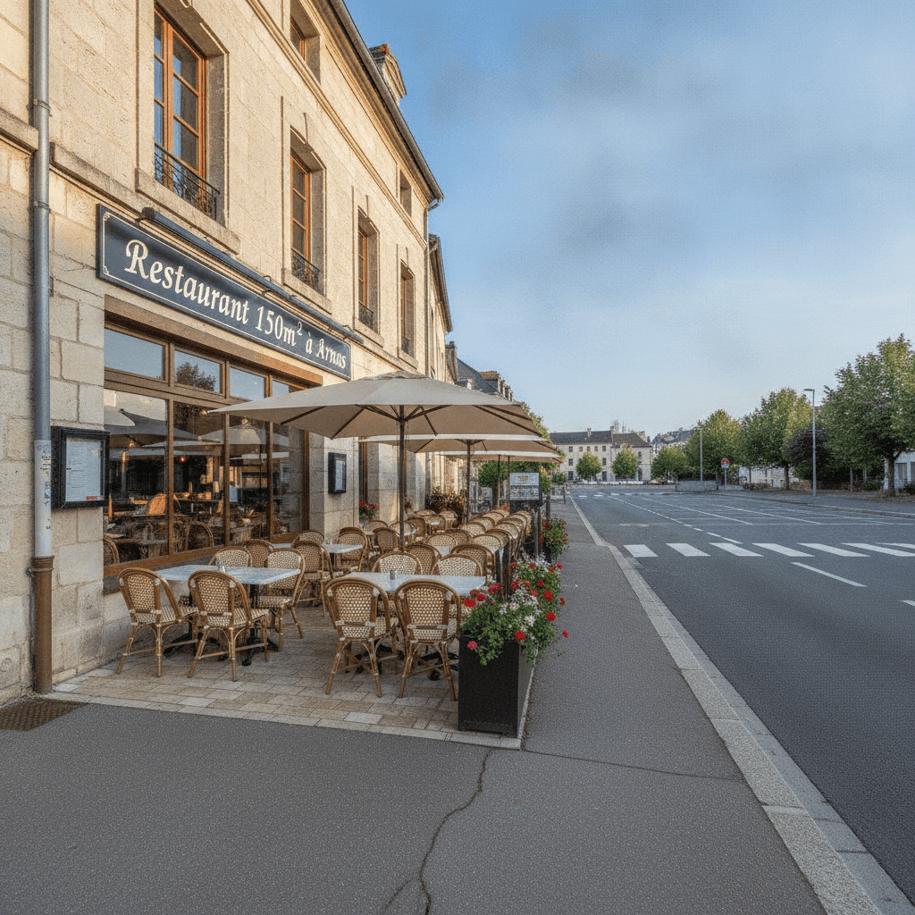Restaurant 150m² à Arnas : terrasse - extraction - Image 1