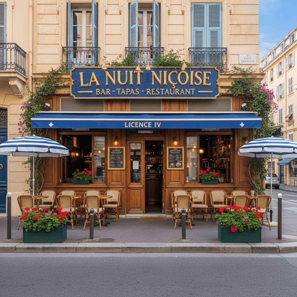 Restaurant à Nice : terrasse - licence IV