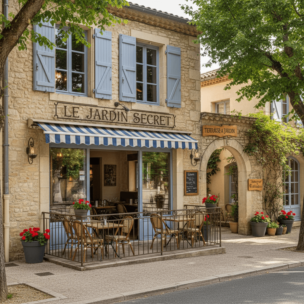 Restaurant à Cheval-Blanc : terrasse - licence IV - Image 1