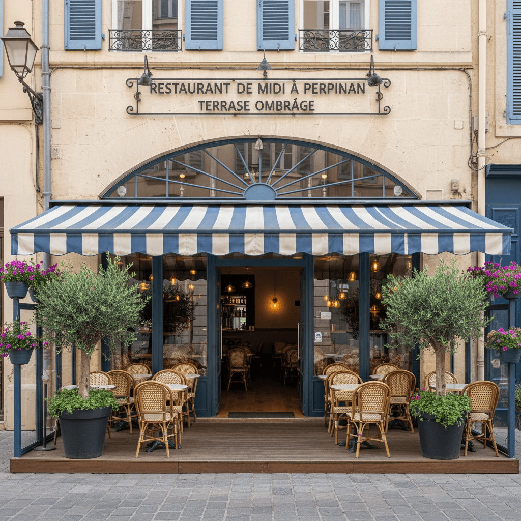 Restaurant 100m² à Perpignan : terrasse - Image 1