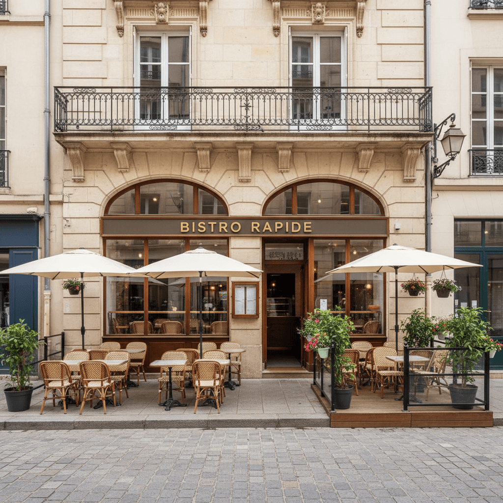 Fast-food 205m² à Dijon : terrasse - licence IV