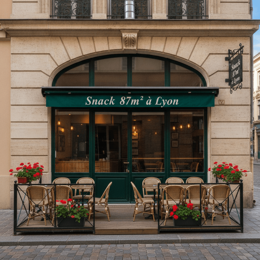 Snack 87m² à Lyon : terrasse - extraction