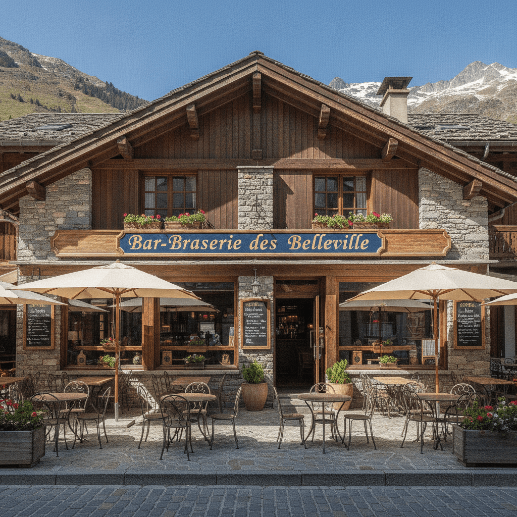 Bar-brasserie 187m² à Les Belleville : terrasse - licence IV - Image 1