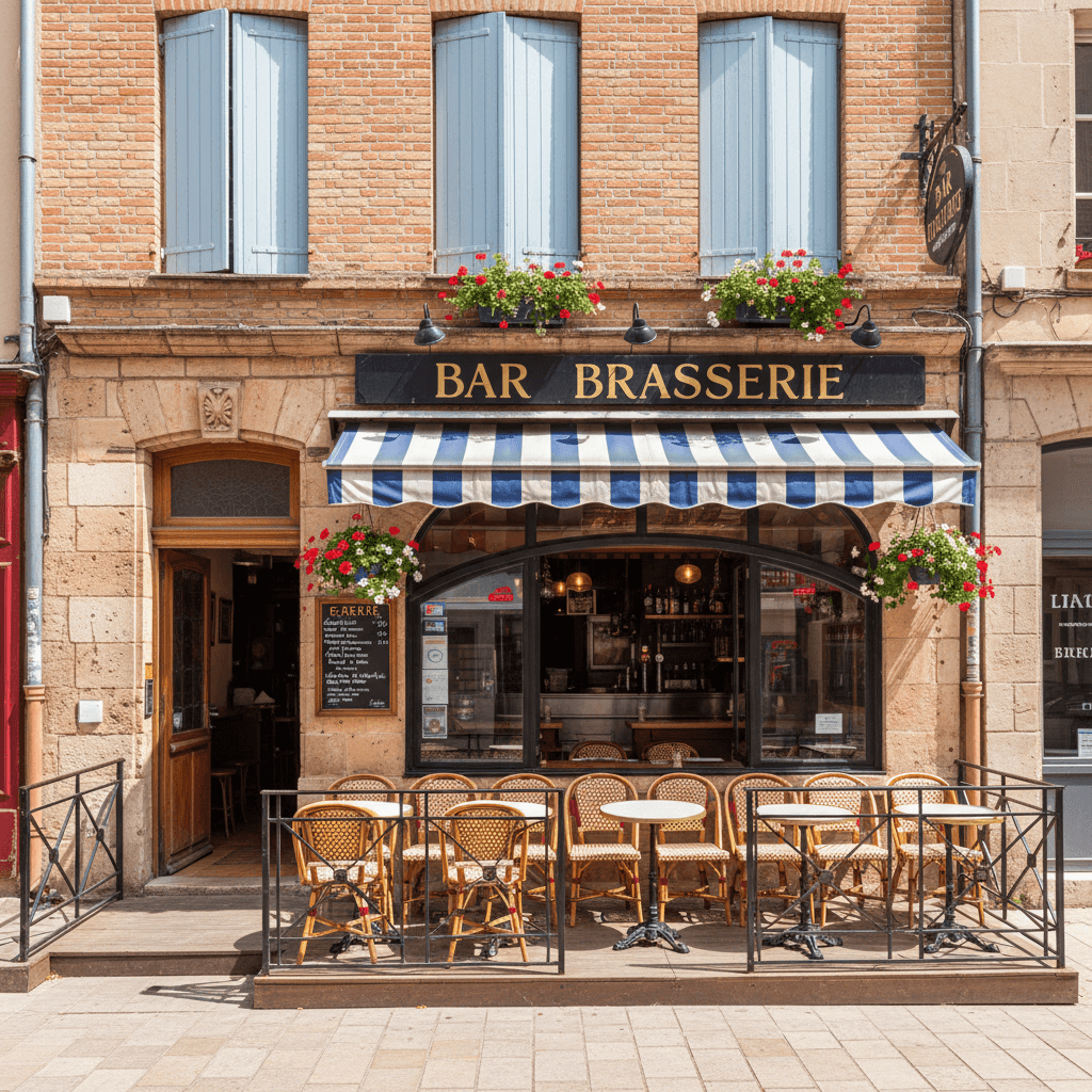 Bar-brasserie à Toulouse : terrasse - licence IV