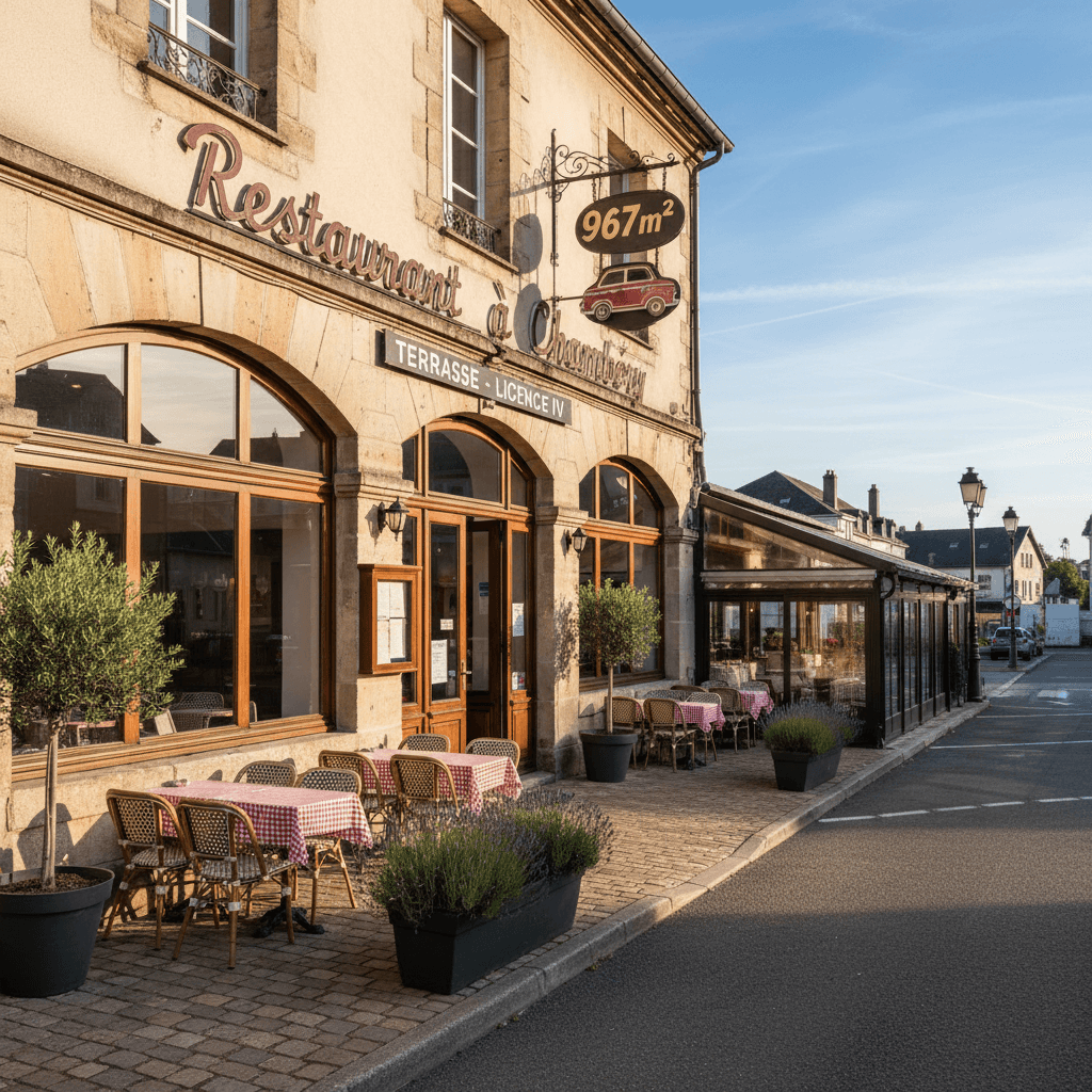 Restaurant 967m² à Chambéry : terrasse - licence IV - Image 1