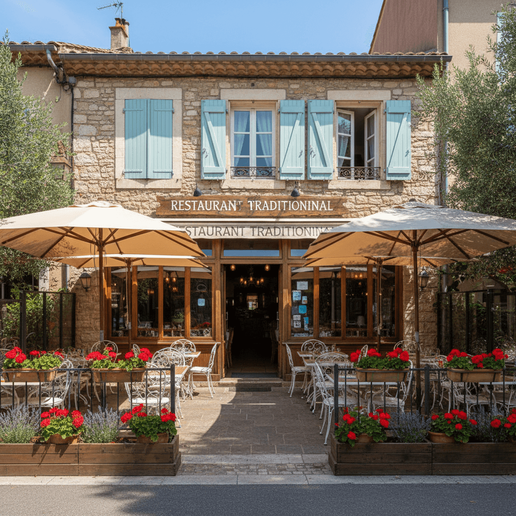 Restaurant 120m² à Vence : terrasse - extraction - Image 1