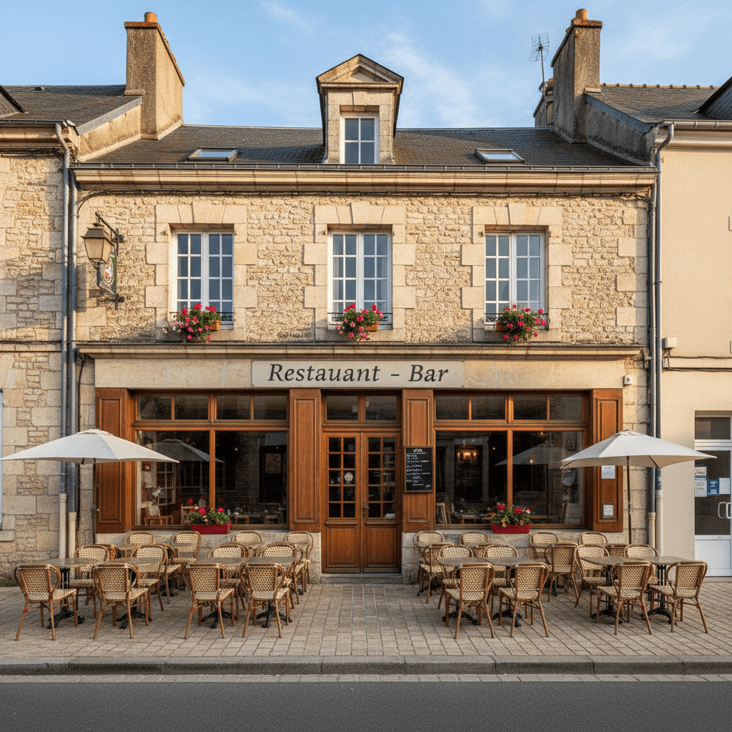 Restaurant 210m² à Maresché : terrasse - licence IV - Image 1