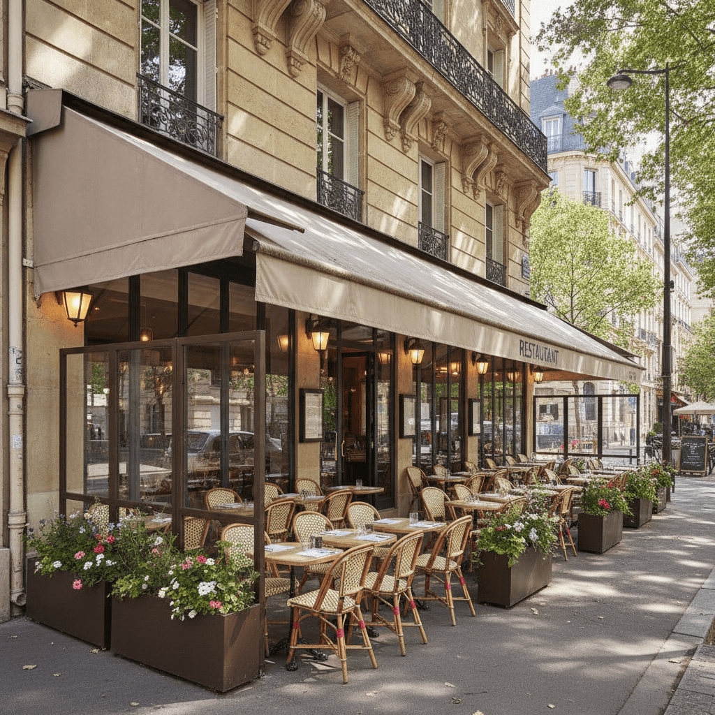 Restaurant 40 couverts à Boulogne-Billancourt : terrasse - extraction - Image 1