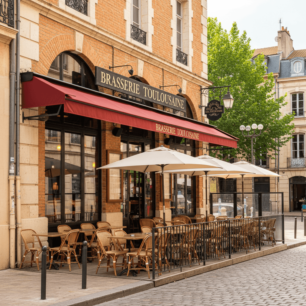 Bar-brasserie 340m² à Toulouse : terrasse - licence IV