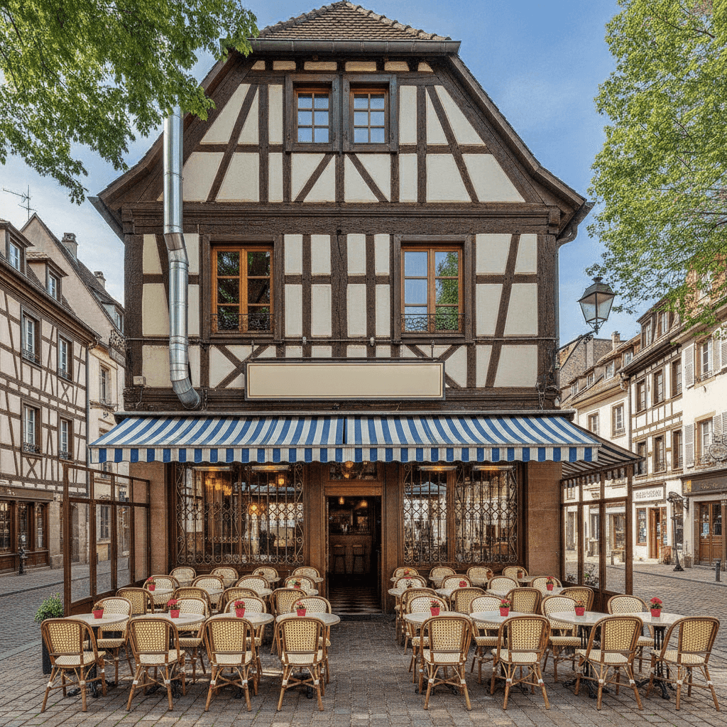 Restaurant 80m² à Strasbourg : terrasse - extraction - Image 1