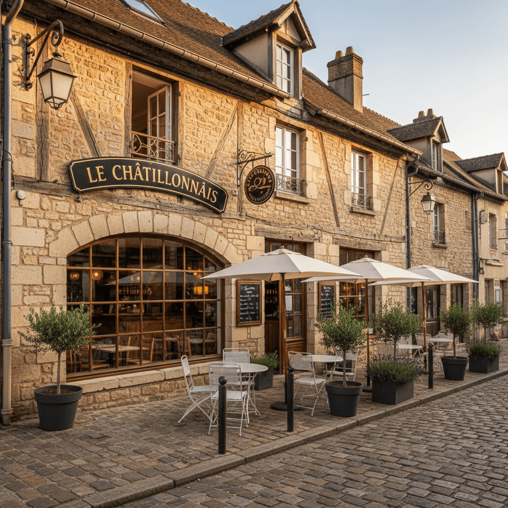 Restaurant à Châtillon-Sur-Chalaronne : terrasse - licence IV - Image 1