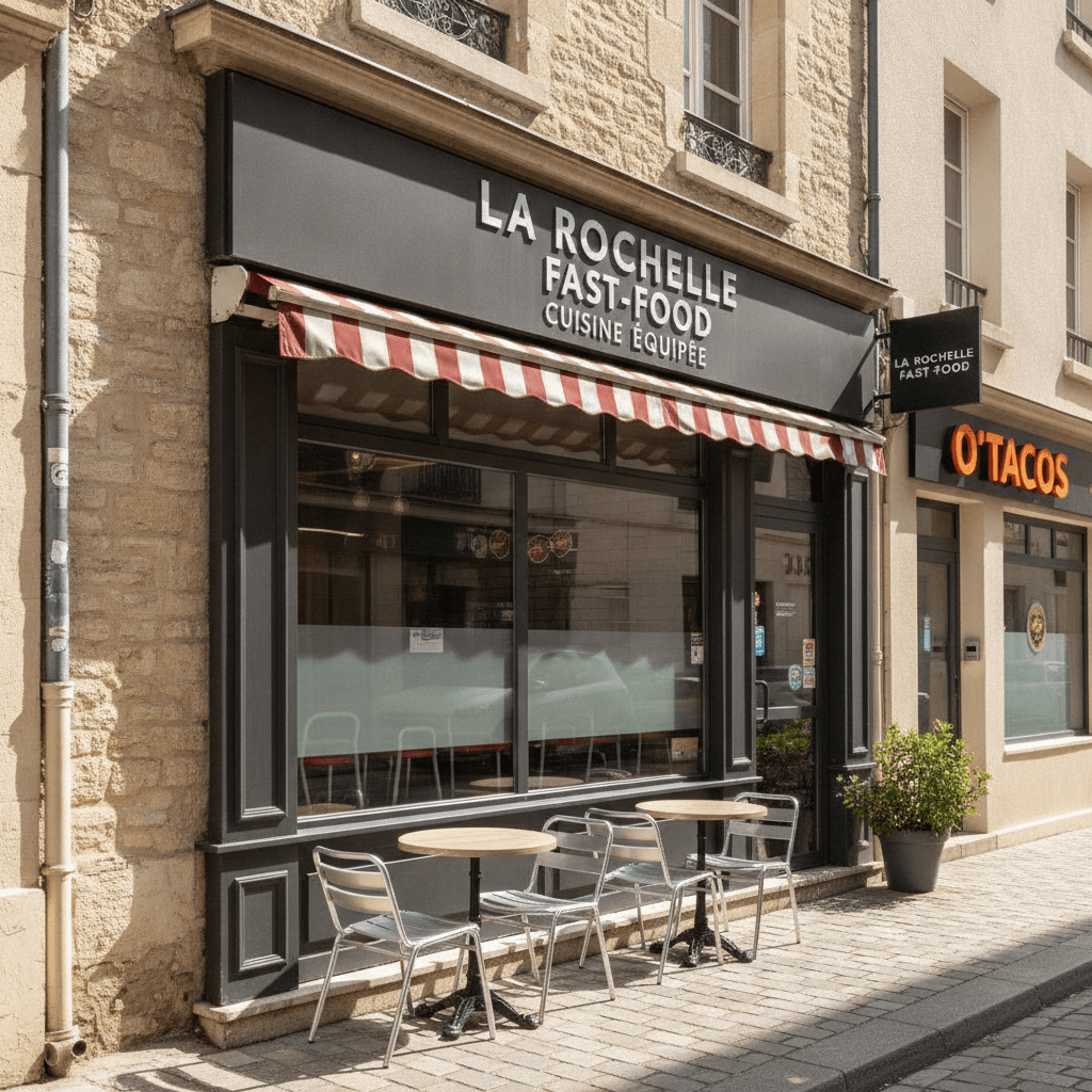 Fast-food 40m² à La Rochelle : cuisine équipée - Image 1