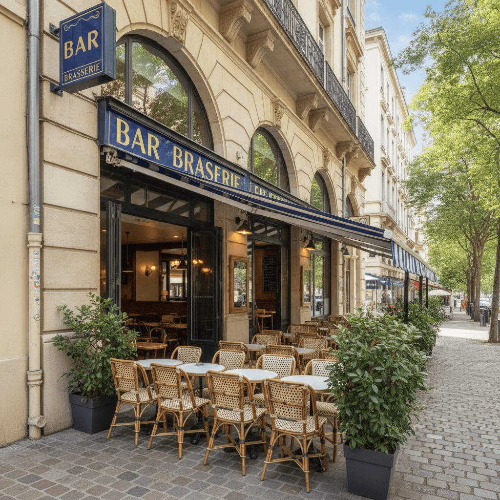Bar-brasserie 65m² à Lyon : terrasse - licence IV