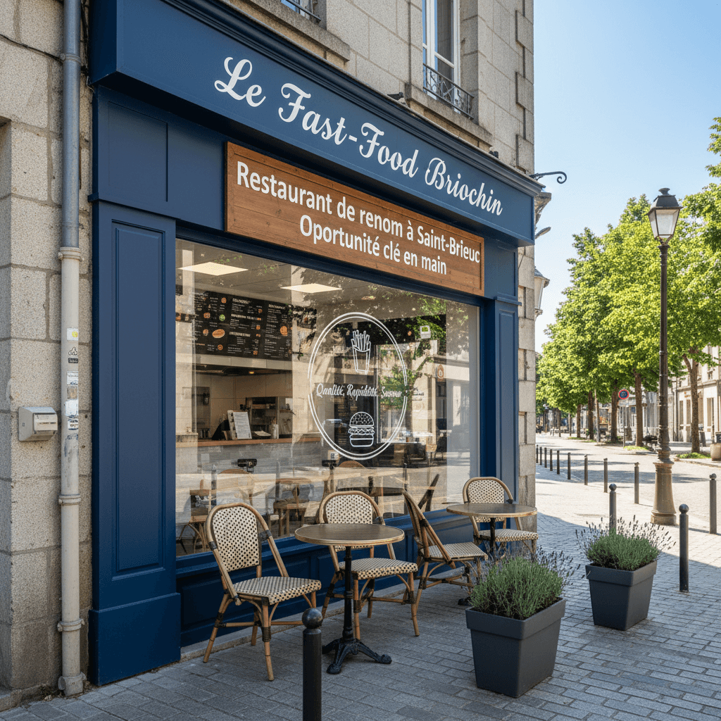Fast-food à Saint-Brieuc : terrasse - extraction - Image 1