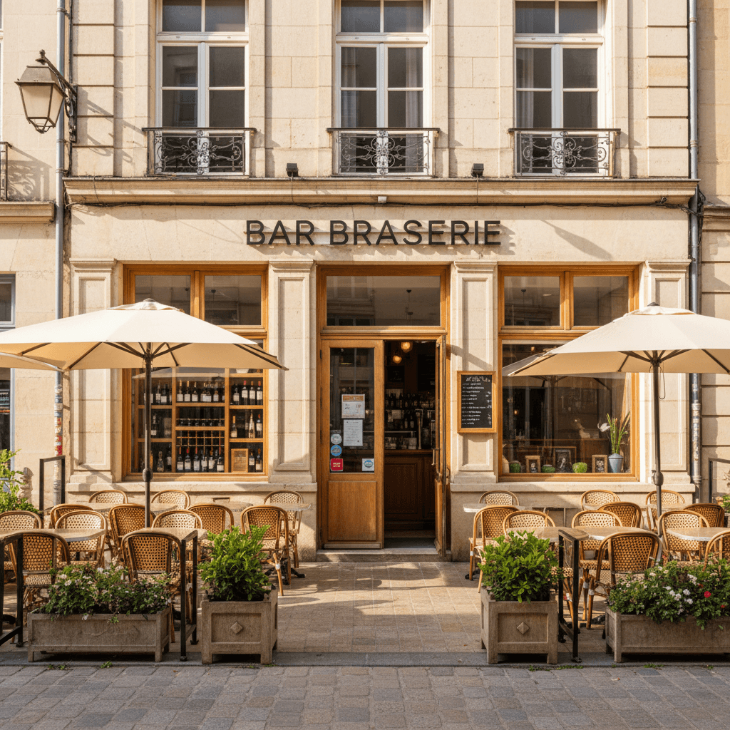 Bar-brasserie 80m² à Rennes : terrasse - licence IV