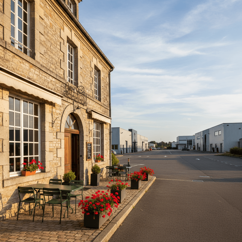 Restaurant à Le Mesnil-Rouxelin : terrasse - licence IV - Image 1