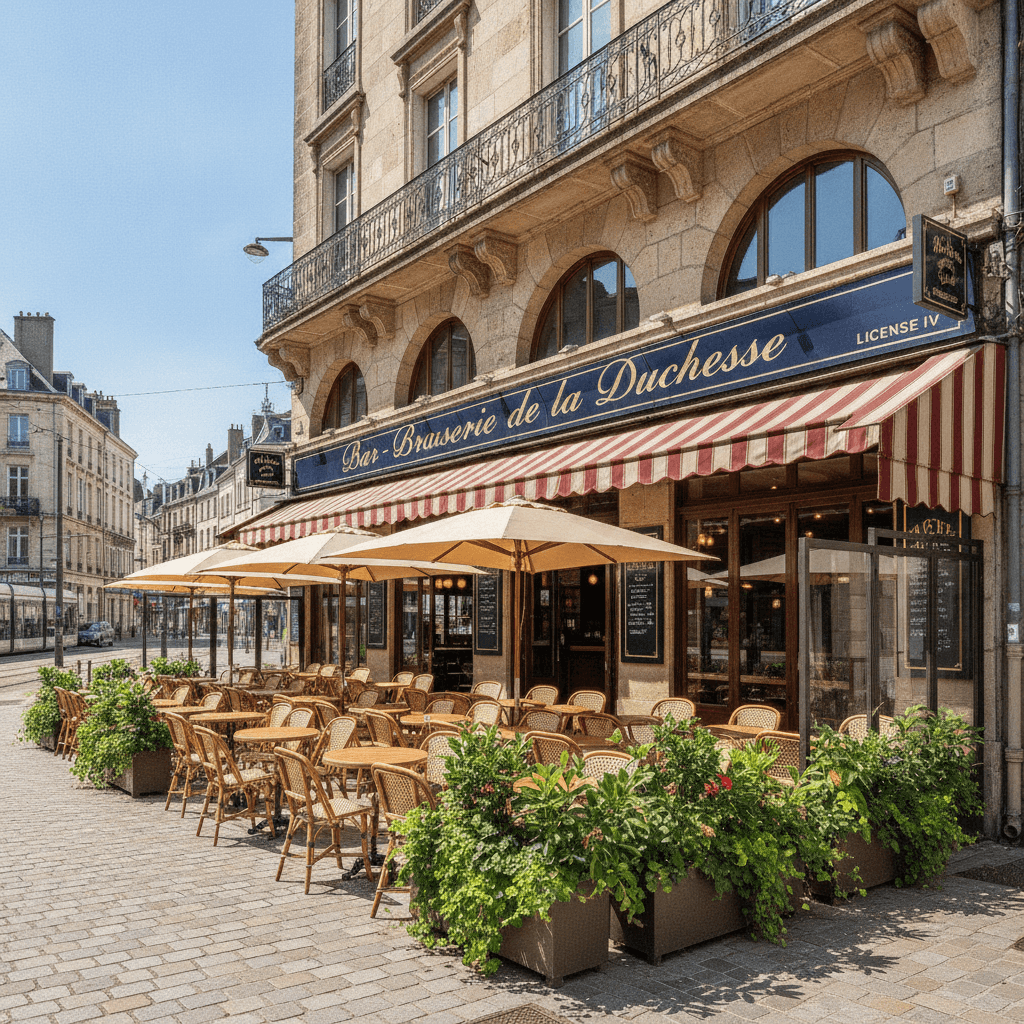 Bar-brasserie 350m² à Nantes : terrasse - licence IV
