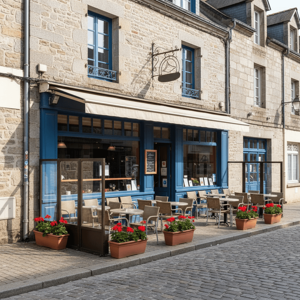 Restaurant à Quimper : terrasse - cuisine équipée - Image 1