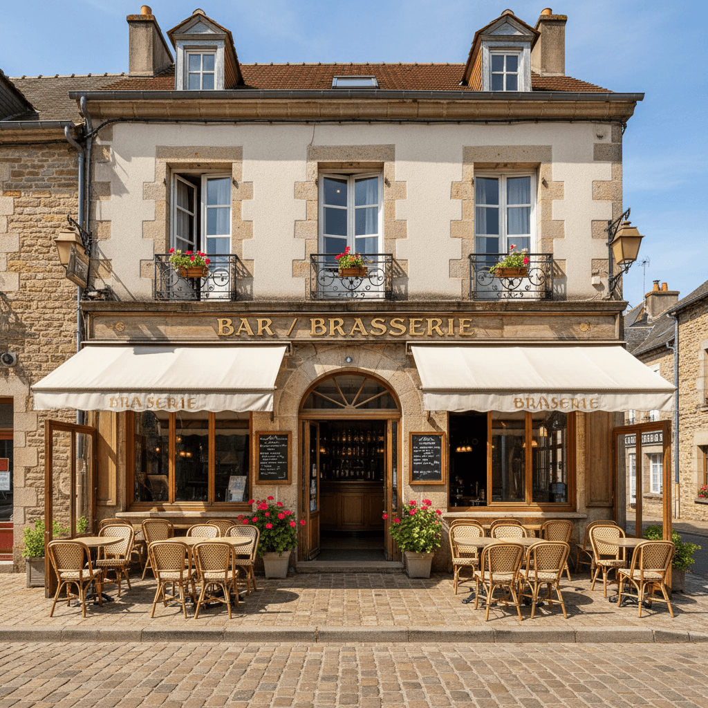 Bar-brasserie 680m² à Pontarion : terrasse - licence IV - Image 1