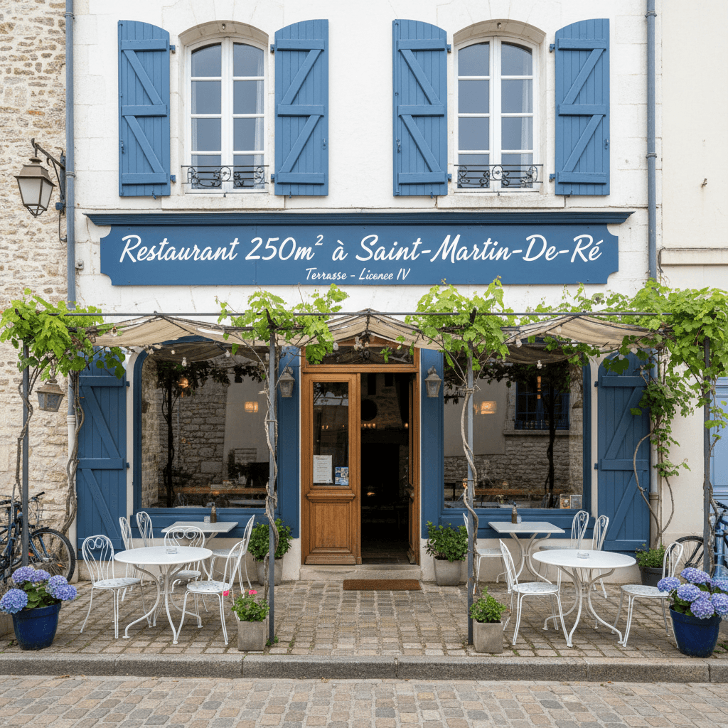 Restaurant 250m² à Saint-Martin-De-Ré : terrasse - licence IV - Image 1
