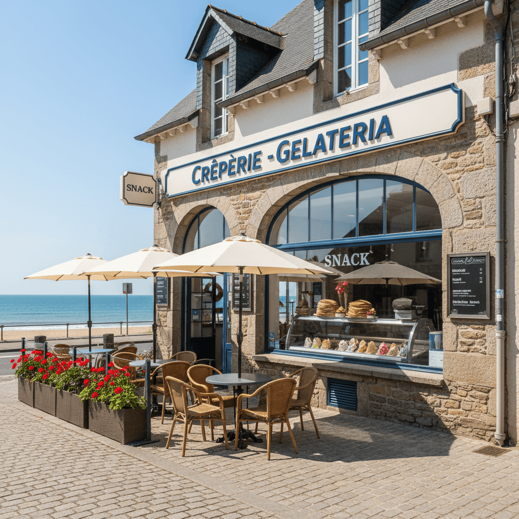 Snack 92m² à Vannes : terrasse - Image 1