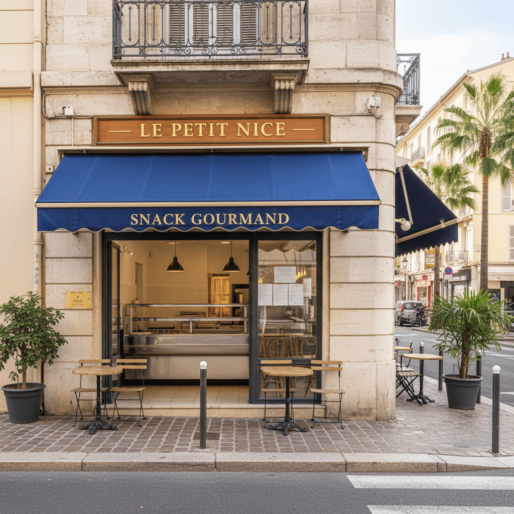 Snack 77m² à Nice : terrasse - extraction