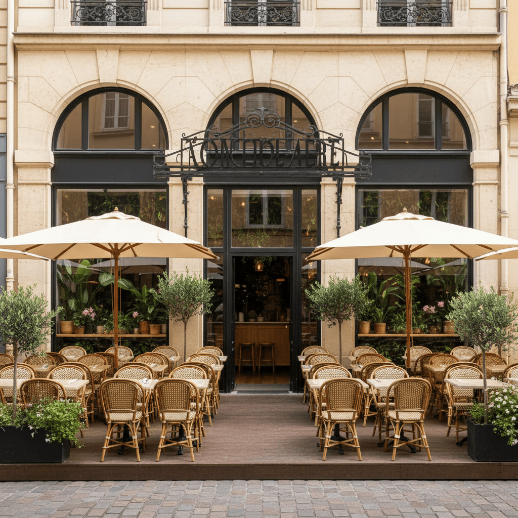 Restaurant 119m² à Lyon : terrasse - extraction - Image 1